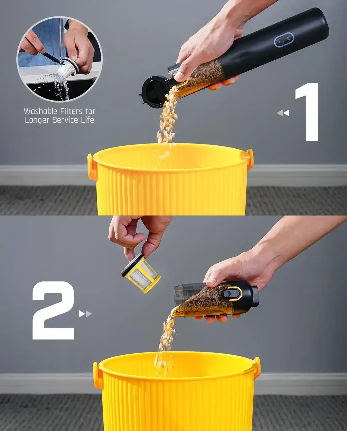 4-in-1 Car Vacuum – 19000PA Cordless Mini