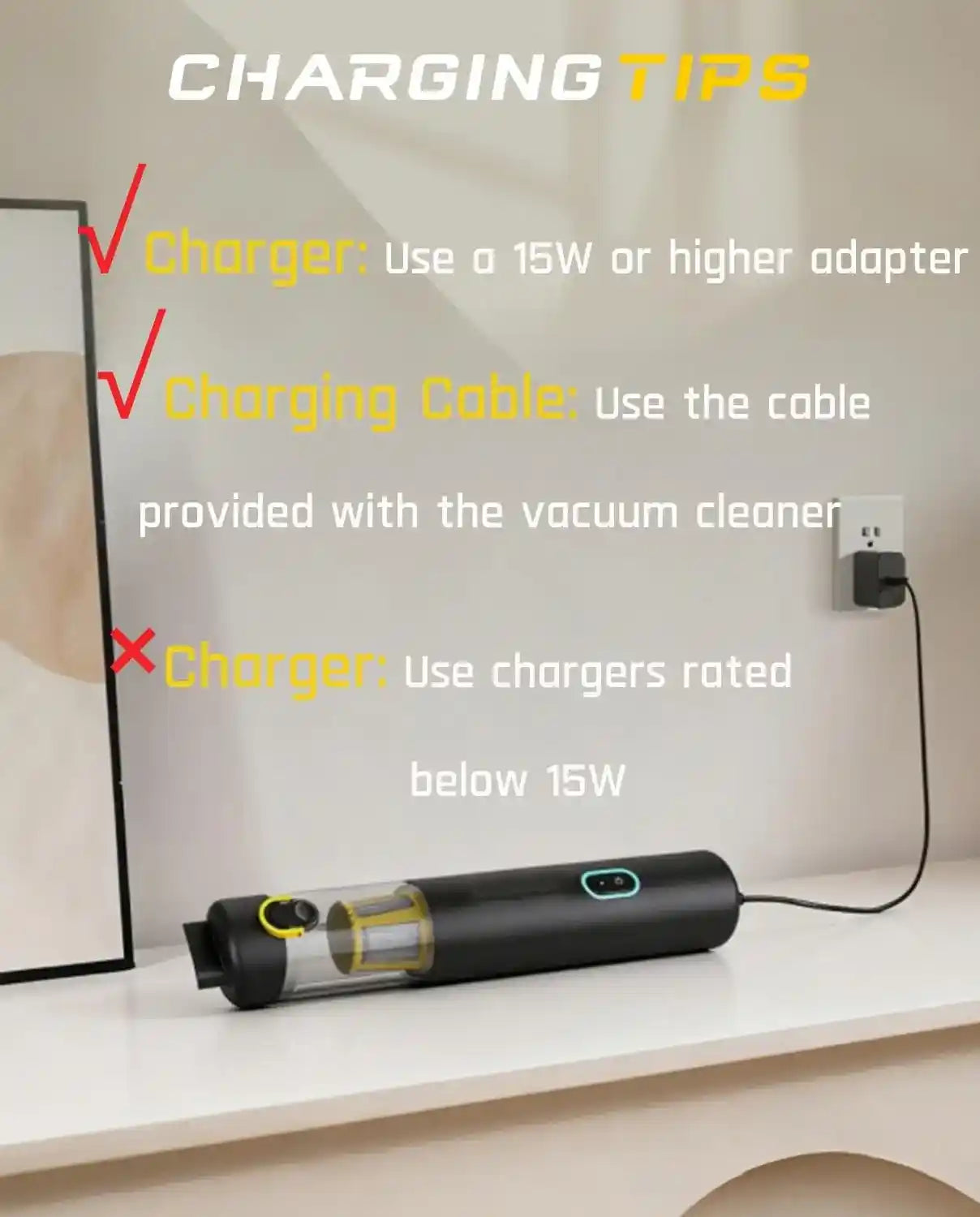 4-in-1 Car Vacuum – 19000PA Cordless Mini