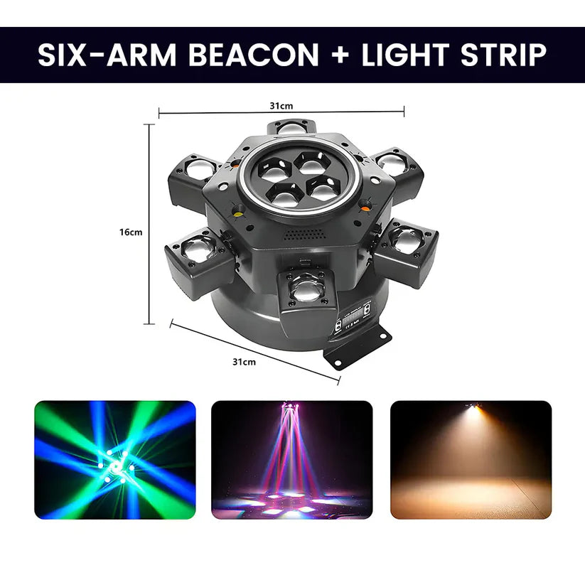 6-in-1 LED RGBW Party Stage Light
