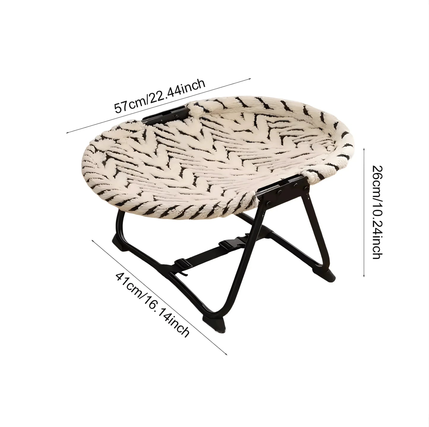 Large pet hammock—a soothing elevated pet bed designed specifically for cats and small dogs. This soft, anxiety-relieving, glow-in-the-dark indoor pet bed provides comfortable support.