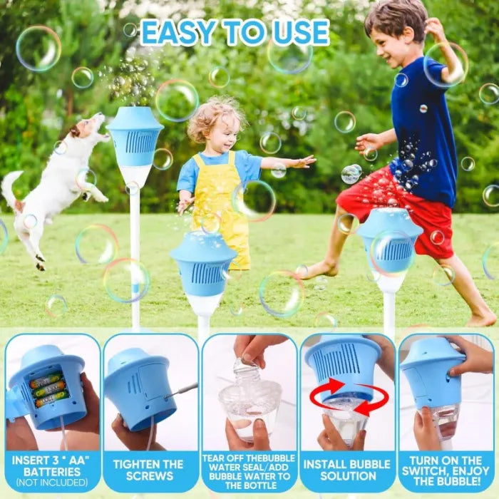 ✨Create a Backyard Wonderland: Automatic Music & Light Bubble Machine🥳