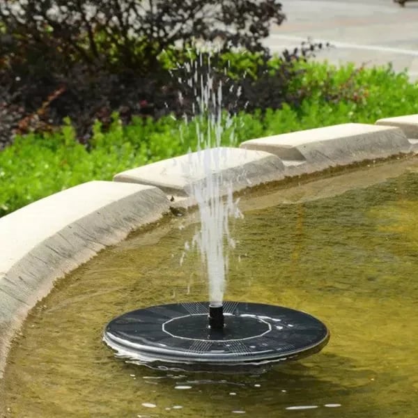 Solar Powered Bird Bath Fountain with 6 Nozzles for Bird Bath, Garden, Pond, Pool