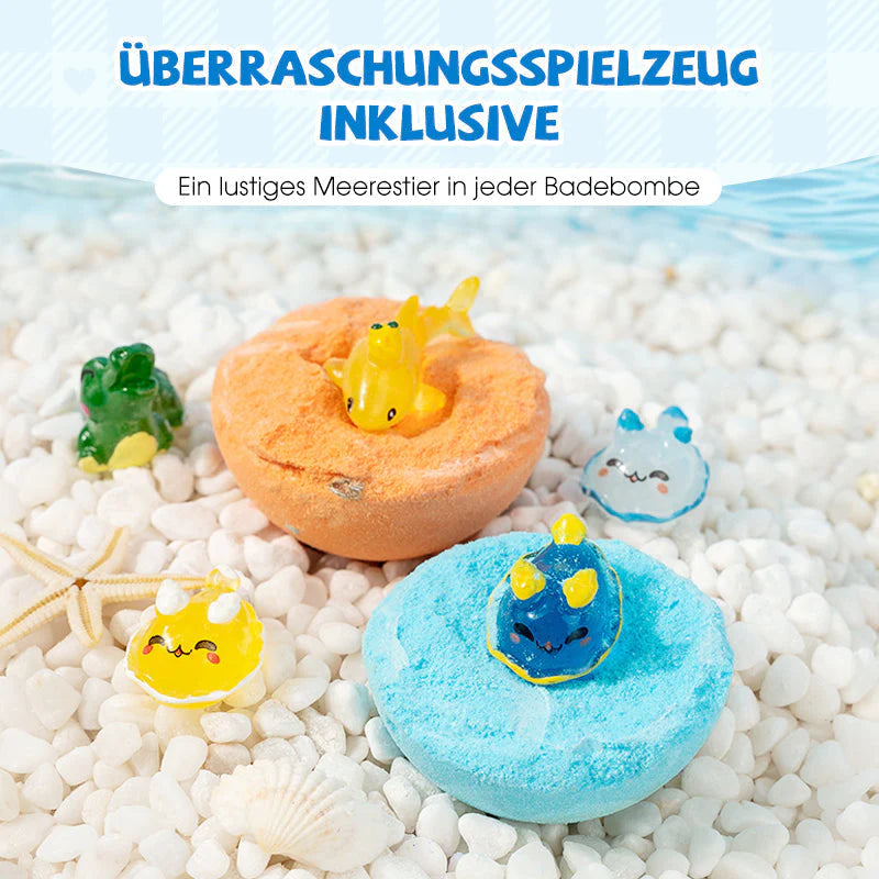 🔥12 PCS/Pack🛁 Natural Bath Bombs for Kids with Mega Bubbles & Surprise Inside 🥚✨
